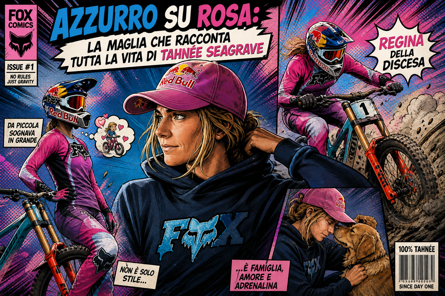 Azzurro su rosa la maglia che racconta tutta la vita di Tahnée Seagrave